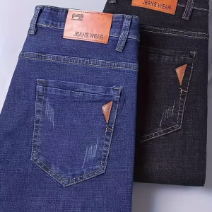 Men'S Business Casual Faux Denim